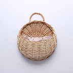 Rattan Wandmand Met Handgeweven Structuur En Dagelijkse Natuurlijke Wandaccenten