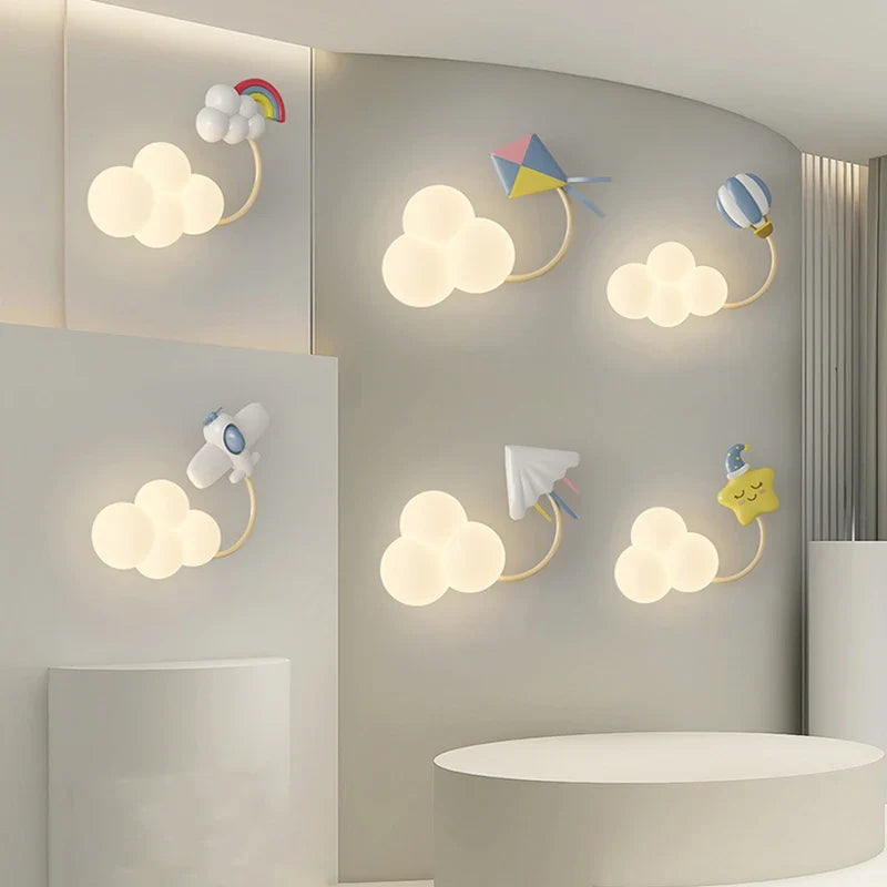 CartoonAirplane Kinder Wandlamp met Speels Ontwerp en LED Verlichting