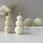 Geometrische Geurkaars met Golfbalvorm voor Creatieve Interieurdecoratie