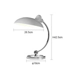 Moderne Metalen Tafellamp met Gebogen Arm en E27 Fitting