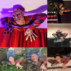 Griezelige Grafwandelaar Wanddecoratie Van Hars Voor Halloween En Horrorinterieurs