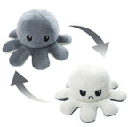 Omkeerbare Octopus Knuffel Met Dubbele Gezichtsuitdrukking Voor Knuffelplezier En Decoratie