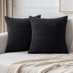 Ribfluwelen Kussenhoes Met Zachte Structuur En Decoratieve Afwerking