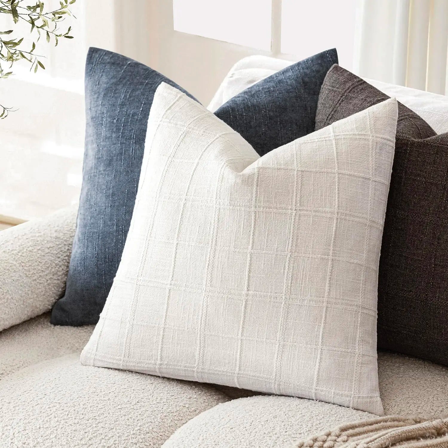 Boho Chenille Kussenhoes met Zachte Structuur voor Moderne Interieurdecoratie