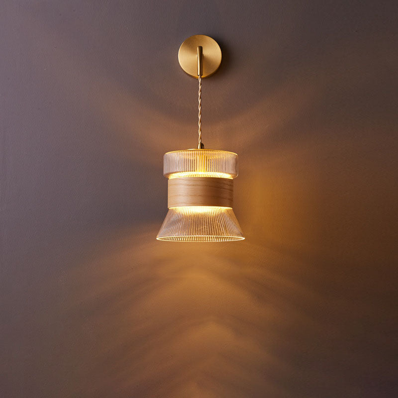 Wandlamp met Modern Hout‑Metaal Ontwerp en LED‑Compatibiliteit