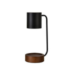 Japanse kaarsenwarmerlamp met houten voet en dimbare timer