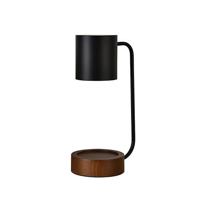 Tafellamp met Waxverwarmer en Houten Basis