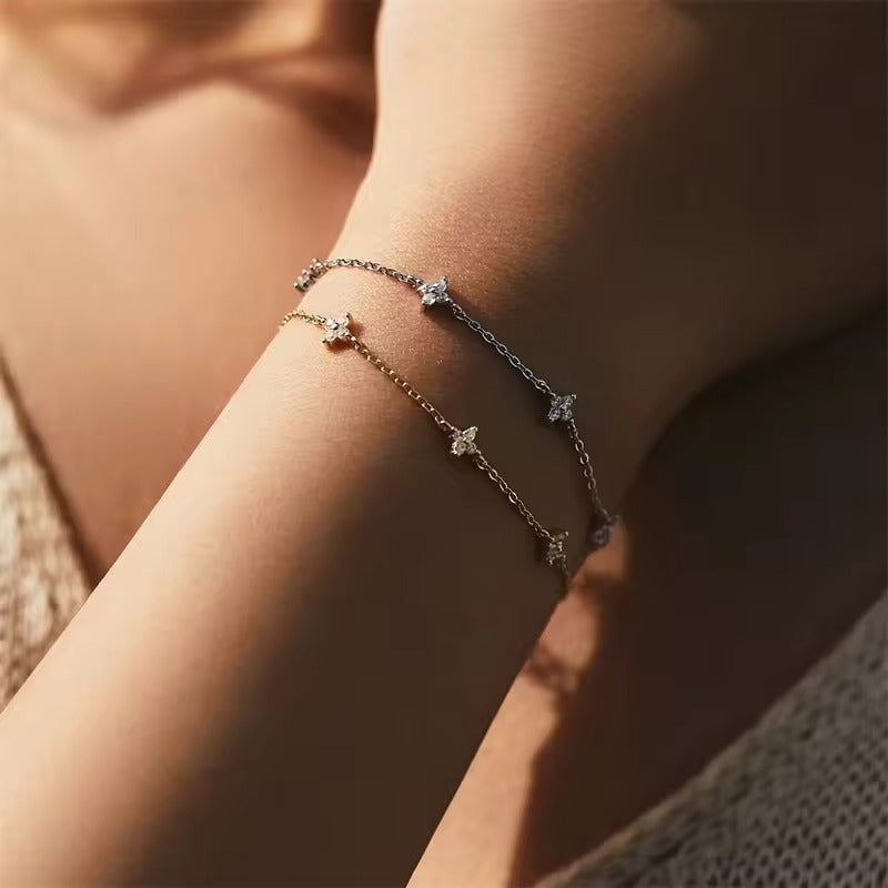 Kristallen armband voor dames van sterlingzilver