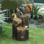 Solarfontein met Dierfiguur voor Sfeervolle Tuin‑ en Terrasdecoratie