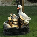 Solarfontein met Dierfiguur voor Sfeervolle Tuin‑ en Terrasdecoratie