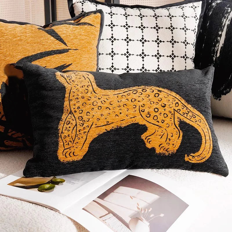 Geborduurde Kussenhoes met Dierenmotief voor Bank, Stoel en Woonkamer
