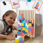 Houten Stapelspel met Natuurhout en Creatieve 3D‑Vormen