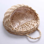 Rattan Wandmand Met Handgeweven Structuur En Dagelijkse Natuurlijke Wandaccenten