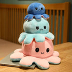 Omkeerbare Octopus Knuffel Met Dubbele Gezichtsuitdrukking Voor Knuffelplezier En Decoratie