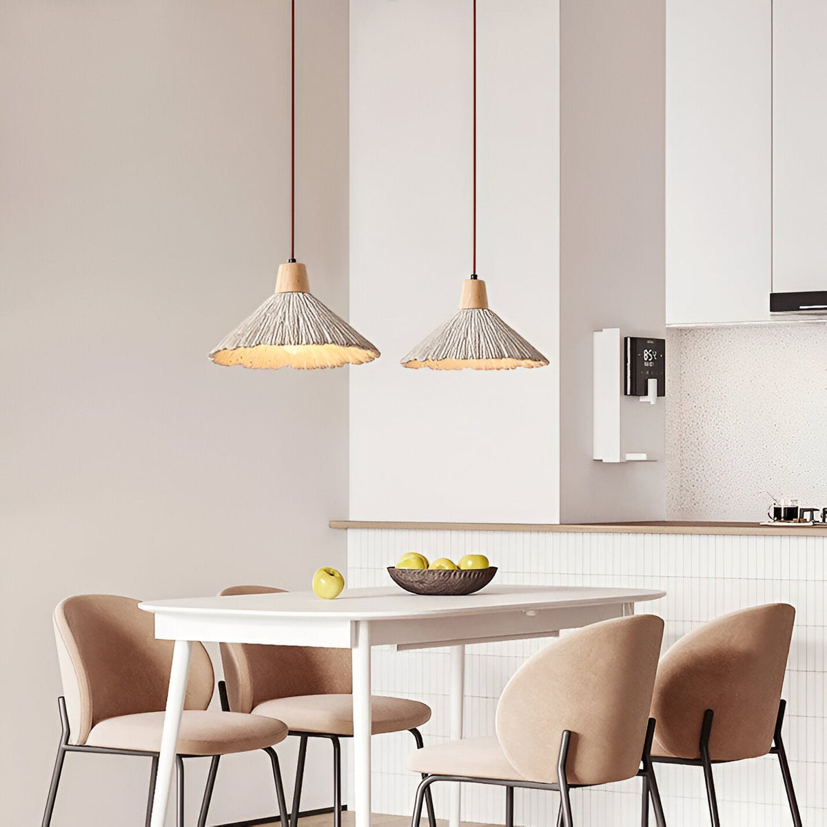 Cement Hanglamp Met Wabi‑Sabi Textuur En Zachte Lichtspreiding Voor Moderne Ruimtes