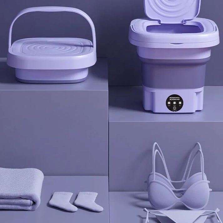 Opvouwbare Mini‑Wasmachine met Ultrasone Reiniging