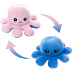 Omkeerbare Octopus Knuffel Met Dubbele Gezichtsuitdrukking Voor Knuffelplezier En Decoratie
