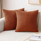 Ribfluwelen Kussenhoes Met Zachte Structuur En Decoratieve Afwerking