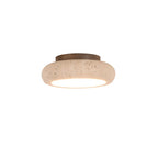 Travertin-Look Plafondlamp met Warm Licht