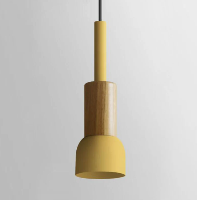 Houten Hanglamp Met Moderne Vorm En Strakke Scandinavische Afwerking
