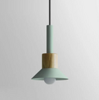 Houten Hanglamp Met Moderne Vorm En Strakke Scandinavische Afwerking