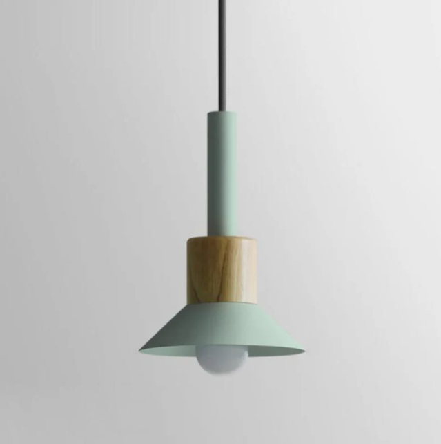 Houten Hanglamp Met Moderne Vorm En Strakke Scandinavische Afwerking