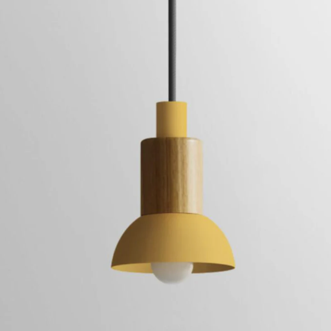 Houten Hanglamp Met Moderne Vorm En Strakke Scandinavische Afwerking