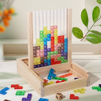 Houten ECO Puzzel met Duurzaam Ontwerp en Kleurrijke Blokken voor Familieplezier