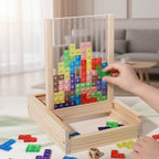 Houten ECO Puzzel met Duurzaam Ontwerp en Kleurrijke Blokken voor Familieplezier