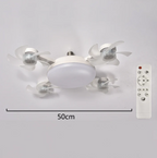 Plafondventilator met Dimbare LED‑Verlichting en E27 Schroefmontage