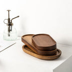 Dienblad Met Massief Hout En Handgemaakte Glad Gepolijste Afwerking