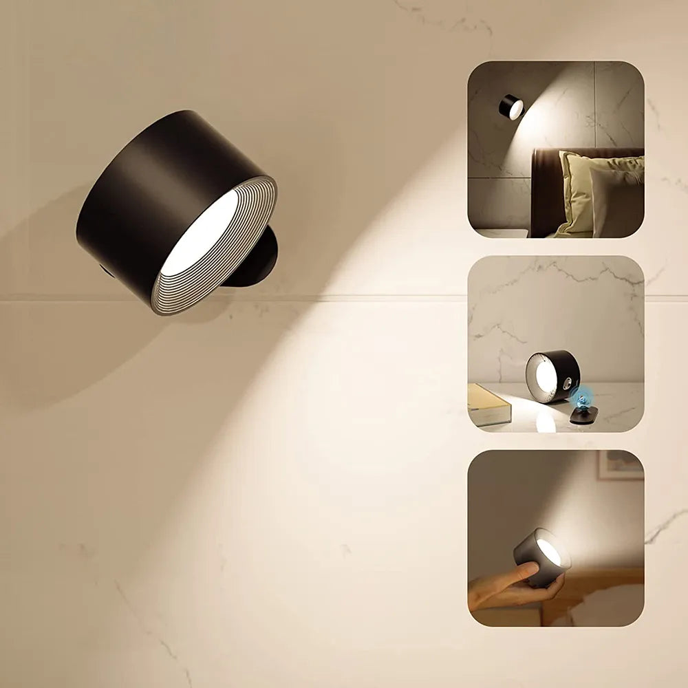 Draadloze Wandlamp met Roteerbare Lichtkop