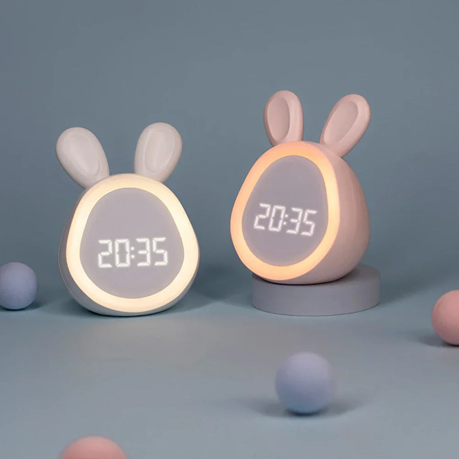 Digitale Kinderwekker Met Nachtlampje En Konijnenoren