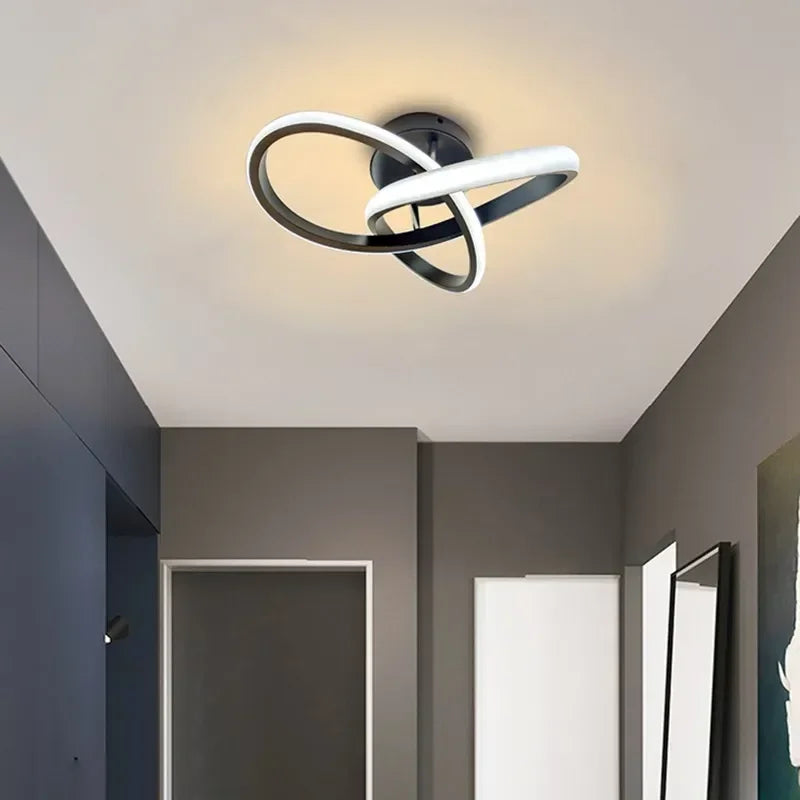 Kleine Moderne LED Plafondlamp met Innovatief 2‑Ringen Ontwerp voor Stijlvolle Binnenruimtes
