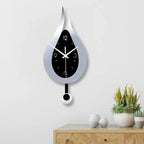 Acryl Wandklok Met Stille Beweging En Moderne Waterdruppelvorm