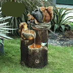 Solarfontein met Dierfiguur voor Sfeervolle Tuin‑ en Terrasdecoratie