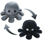Omkeerbare Octopus Knuffel Met Dubbele Gezichtsuitdrukking Voor Knuffelplezier En Decoratie