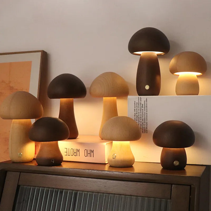 Tafellamp Met Houten Vorm En Touch Dimming Voor Rustige Binnenverlichting
