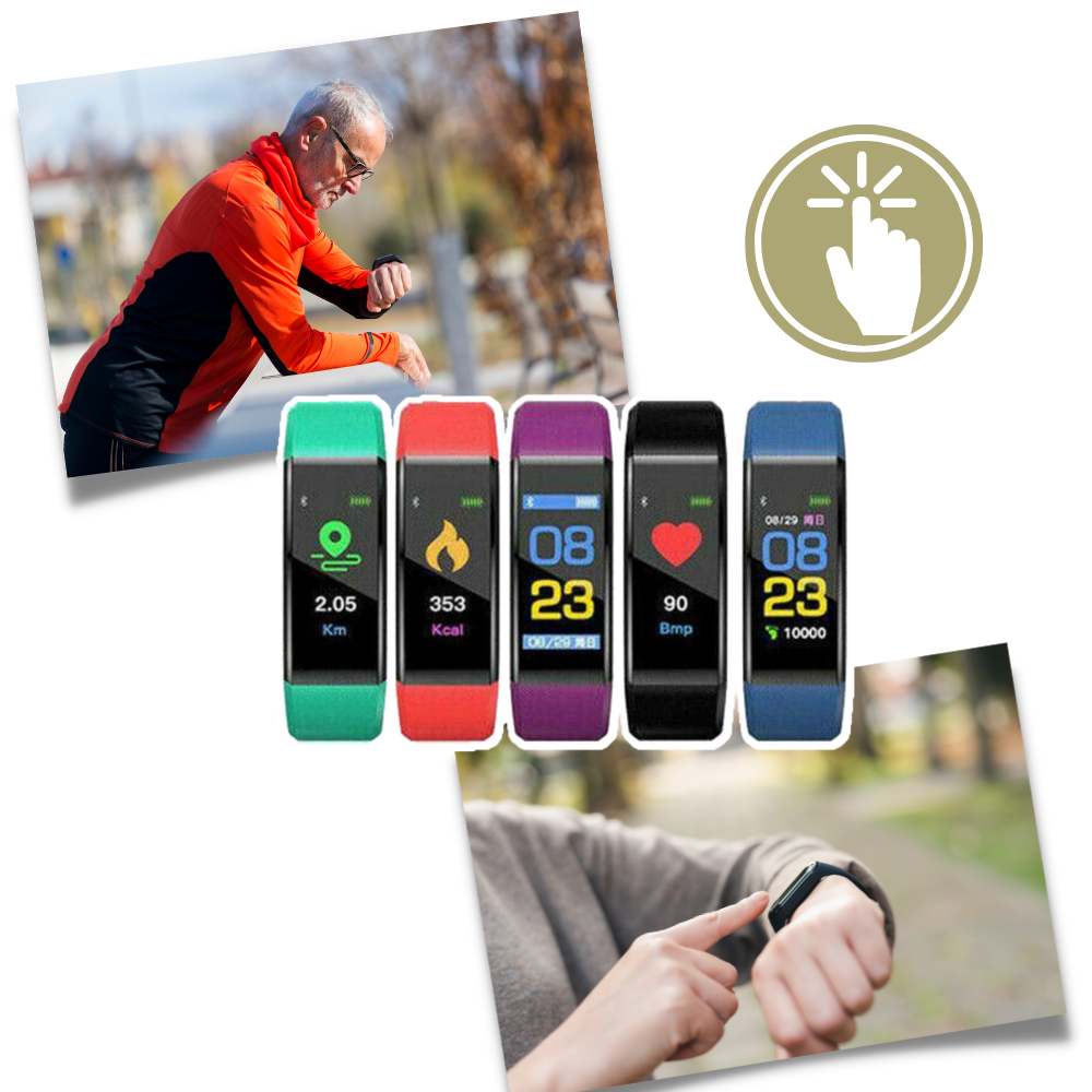 Senioren Smartwatch Met Gezondheidsmonitor En LED‑Display