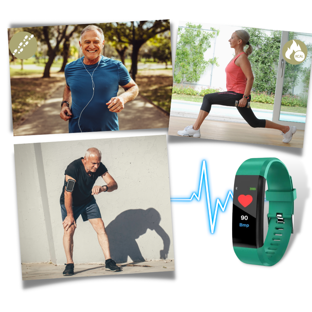 Senioren Smartwatch Met Gezondheidsmonitor En LED‑Display