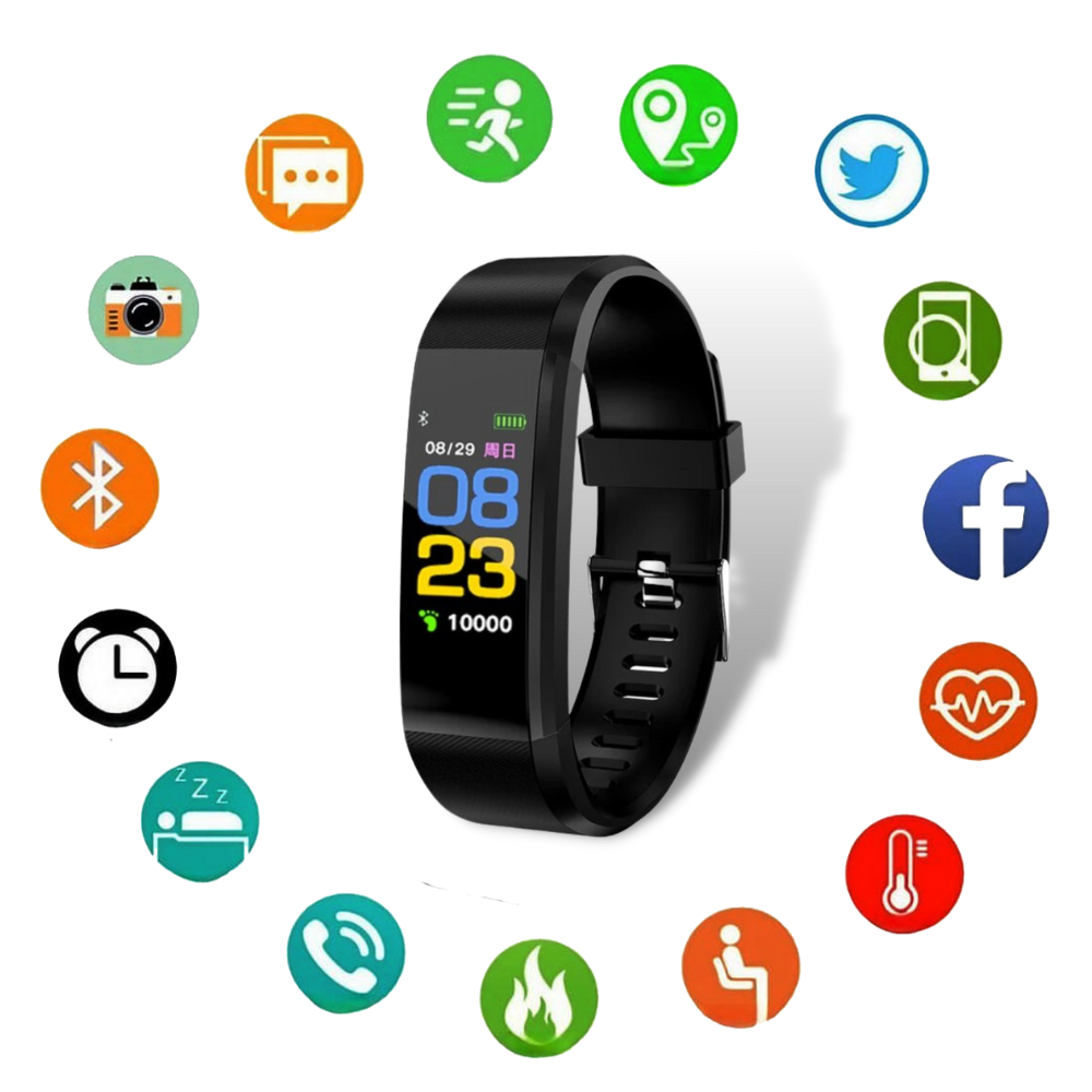 Senioren Smartwatch Met Gezondheidsmonitor En LED‑Display