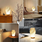 Golfvormige Tafellamp Met Sculpturale Vorm En Moderne Ledmodule