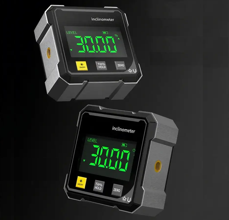 Digitale Hellingsmeter voor Precieze Hoekmetingen met Laser en Magnetische Grepen