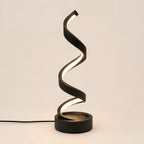 Tafellamp met Spiraalvormige Lichtlijn, Slank Silhouet en Dimbare LED‑curve