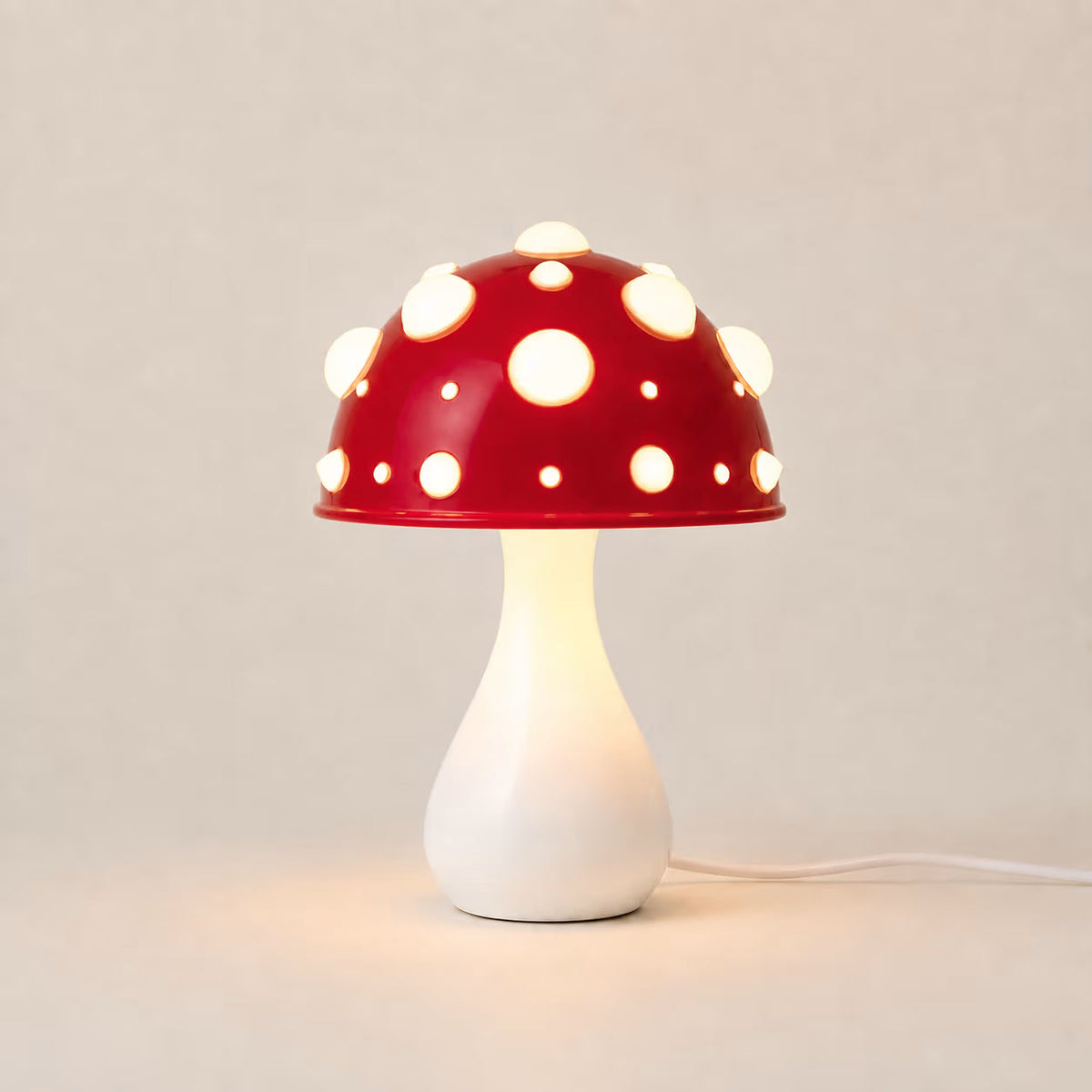 Tafellamp met Sculpturale Paddenstoelvorm en Zachte Dimbare Lichtverdeling