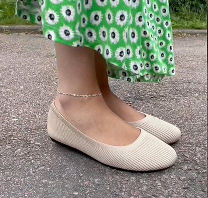 Gebreide Ballerina's voor Dames met Flexibele Zool voor Dagelijks Gebruik
