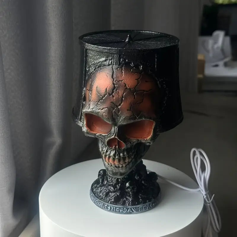 Lavalamp Met Schedelvorm En Donkere Atmosfeer
