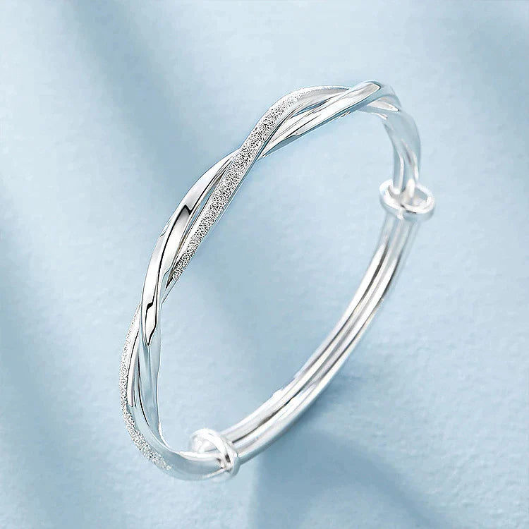 Vrouwen Zilver Armband Met Fijn Gevlochten Tijdloos Ontwerp