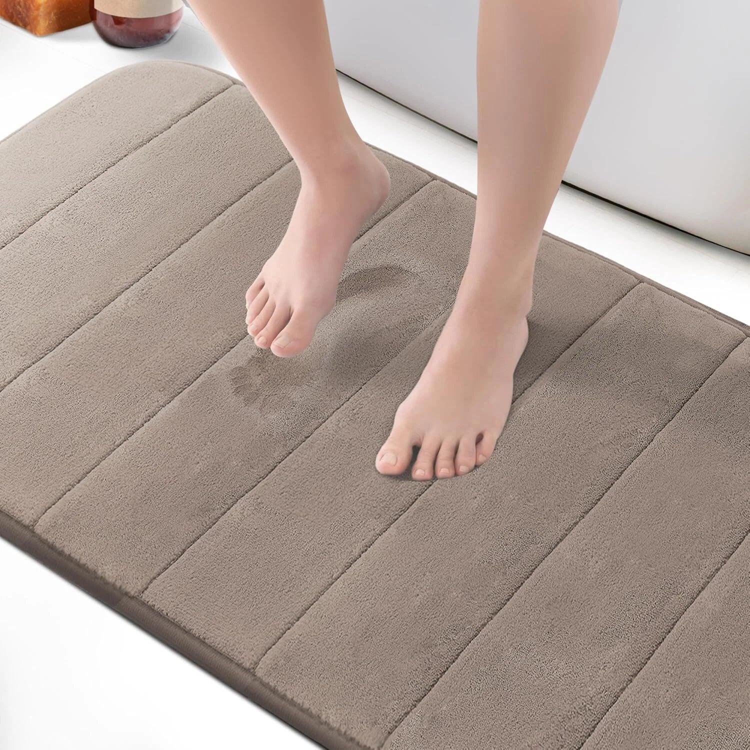 Traagschuim Badmat met Snelle Vochtopname en Antislip voor Badkamer