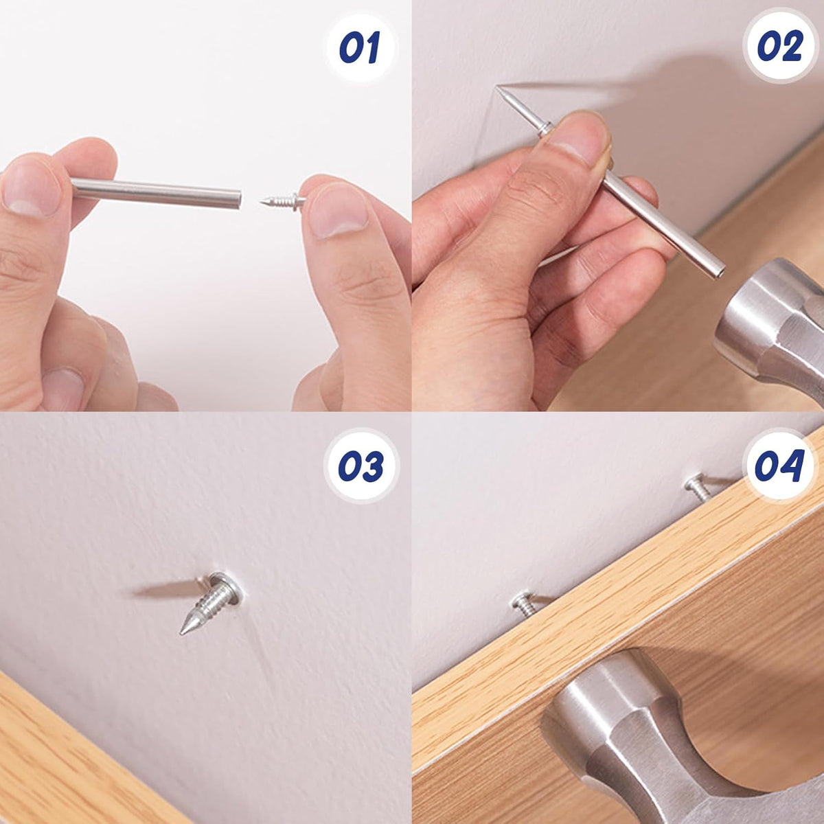 Dubbelkop‑Bevestigingsnagels Met Stevige Wandverankering Voor Strakke Montage